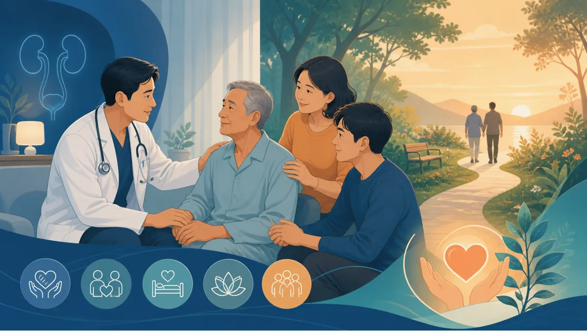 ภาพประกอบการดูแลผู้ป่วยมะเร็งลุกลามร่วมกับแพทย์และครอบครัว